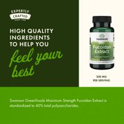 Swanson Maximum Strength Fucoidan Extract - Herbal Supplement Promoting Immune System Function - Natural Formula Supporting Overall Health - (60 Veggie Capsules, 500mg Each) (2 Pack)