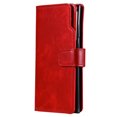 thumbnail image 3 of SaniMore for Samsung Galaxy S23 Ultra Case Multi-Functional Folio Flip Wallet, Premium PU Leather Cover Suppot Kickstand + Card & Cash Slots Full Body Protective Shell for Samsung S23 Ultra, Red, 3 of 9