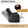 thumbnail image 2 of LVUYOYO Home Theater PU Leather Manual Recliner Loveseat, Black, 2 of 8