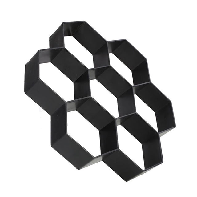 Molde de pavimentación de jardín hexagonal DIY, pavimentadora de hormigón superligera, molde de plástico para camino de piedra Yuarrent JJ23281-00