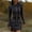 Black, variant on Women's Skeleton Print Dress, Round Neck Long Sleeve with Lace Detail, Slim Fit Mini for Halloween Party