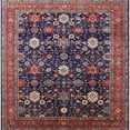 thumbnail image 1 of Ahgly Company Machine Washable Indoor Square Industrial Modern Plum Pie Purple Area Rugs, 8' Square, 1 of 7