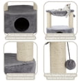 thumbnail image 3 of TRIXIE Baza Grande Plush & Sisal 24" Cat Tree, Cat Condo and Hammock, Cat Toy, Gray, 3 of 8