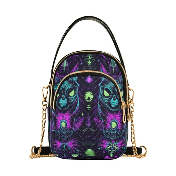 ALAZA Chain Crossbody Bags for Women Devil Magic Bohomia Shoulder Handbag Phone Purse