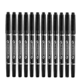thumbnail image 1 of 6/12pc Set Waterproof Oily Color Double Tip Permanent Markers Fine Tip Thick Tip Black Ink Drawing Pens Supplies Stationer 12pcs black, 1 of 6