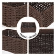 thumbnail image 2 of Miangastore Coffee Imitated Rattan Woven Desktop Storage Box 1Pcs 8.7X6.1X3.5in, 2 of 8