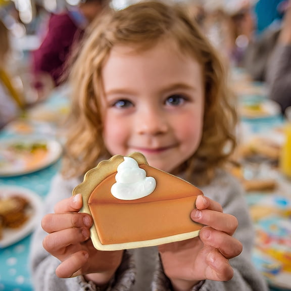 Ann Clark Thanksgiving Pumpkin Pie Slice Cookie Cutter 4.5", Made in USA