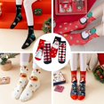 thumbnail image 4 of Juego de 4 adornos navideños de arpillera, divertidos y únicos mini adornos para árbol de Navidad a granel, decoraciones navideñas rústicas, decoración de liquidación, cuadros rojos pequeños C, 4 of 4