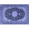 thumbnail image 1 of Ahgly Company Machine Washable Indoor Rectangle Medallion Blue Traditional Area Rugs, 5' x 8', 1 of 4