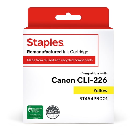 Remanufactured TRU RED Canon CLI-226Y Yellow Standard Yield Ink Cartridge TR4549B001/SIC-