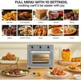 thumbnail image 5 of Compact air fryer oven, model 140021 with 6-in-1 multifunction and wide temperature range, air fryer oven with 60-minute timer/auto shut-off function, stainless steel countertop oven (silver), 5 of 5