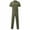 Army Green, variant on Rciityk Men's Long Sleeve Coverall Action Back Coverall with Zipper Pockets, Mechanic Uniform