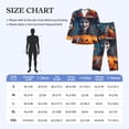 thumbnail image 4 of Salouo Modern Style Pumpkin Witch Print Button-Front Long Sleeve Pajama Set for Men, Soft 2Pjs Men's Long Sleeve Sleepwear-X-Large, 4 of 7