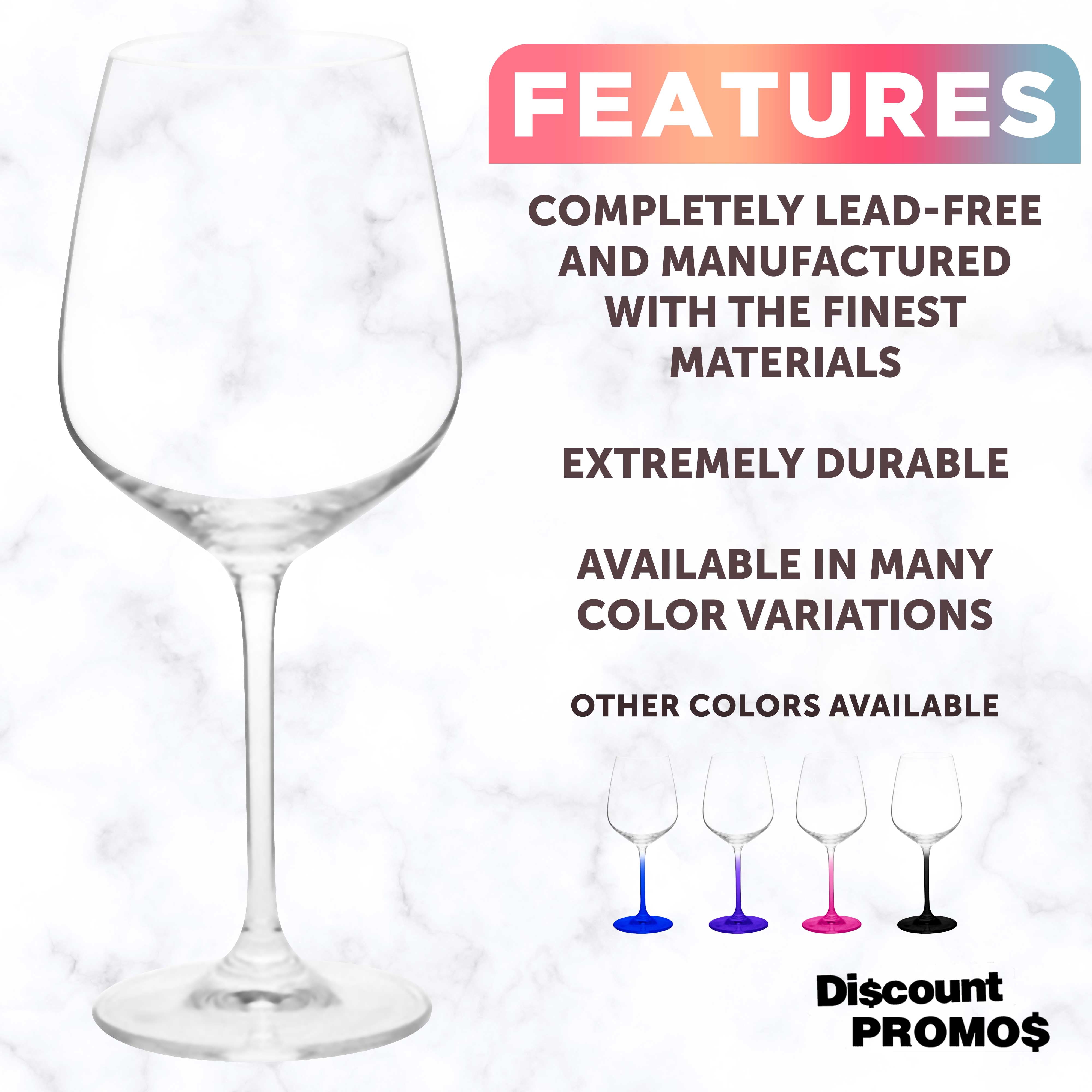 Crystal Wine Glasses 17.5 oz. Set of 12, Bulk Pack - Restaurant Glassware, Perfect for Red Wine or White Wine - Clear