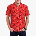 thumbnail image 1 of Saiise Chemise de Golf à Pois Rouges Coccinelles sur Fond Blanc pour Hommes Évacuation de l'Humidité Séchage Rapide Polo Performance pour Hommes-Grand, 1 of 6