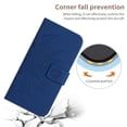 thumbnail image 5 of For Google Pixel 9a 6.3" Sunflower  Embossed Strong Magnetic Attachment/Closure, Card Slots/Pocket, PU Leather Flip Wallet Case With Adjustable Shoulder Strap,Blue,For Pixel 9a, 5 of 10