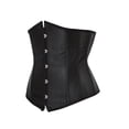 thumbnail image 4 of Aunavey Womens Satin Corset Underbust Boned Waist Cincher Bustier Girdle Shaper, 4 of 8