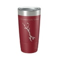 thumbnail image 1 of Chesuncook Lake Map Tumbler Travel Mug Insulated Laser Engraved Coffee Cup Maine 20 oz Maroon, 1 of 1