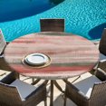 thumbnail image 6 of Coral Red Brown Ombre Round Tablecloth 45-54 Inch Round Fitted Table Cloth with Elastic Edge, Vintage Shabby Red Abstract Art Waterproof Table Cover Protector for Outdoor Picnic Party Dining, 6 of 9