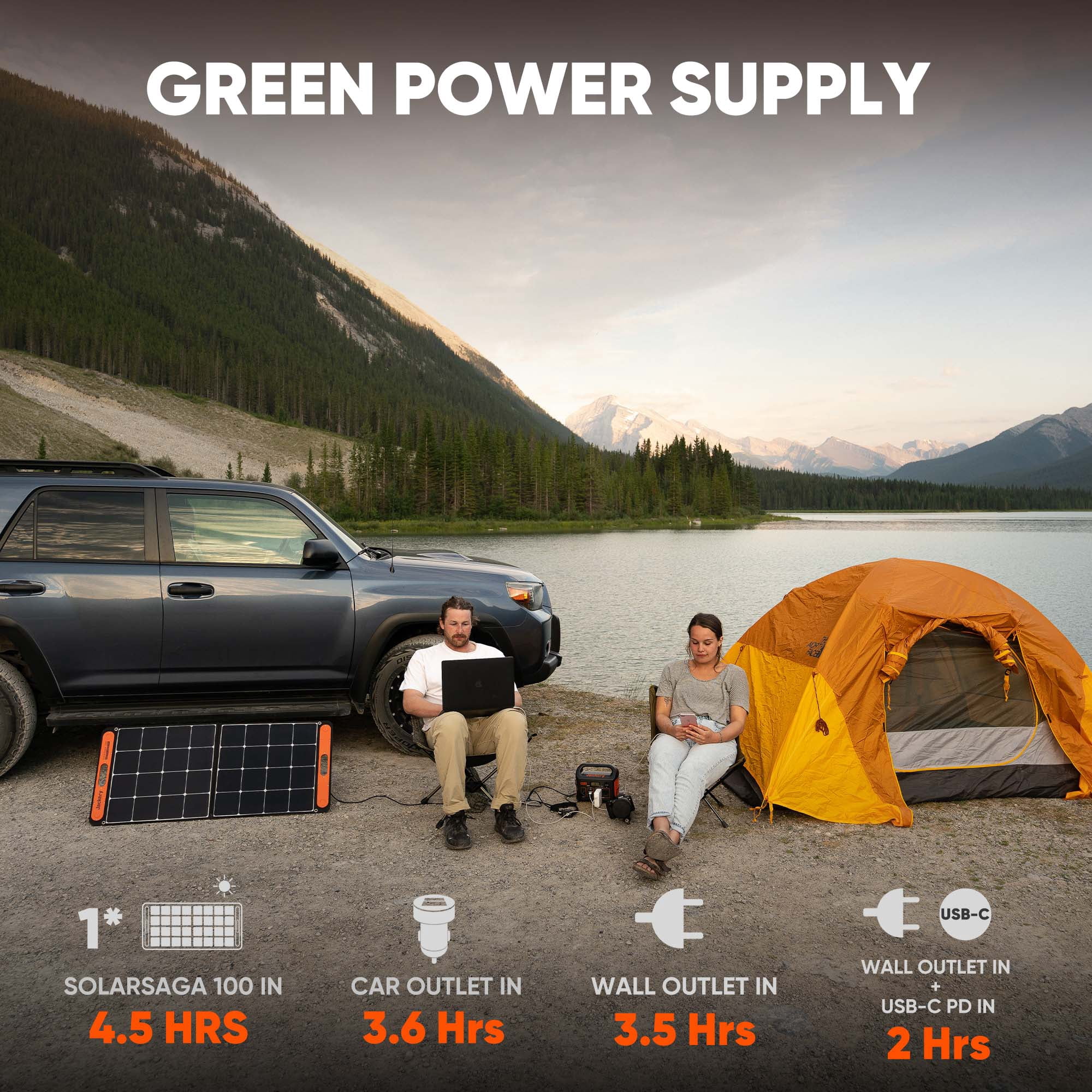 Jackery Solar Generator 300, 288Wh Backup Lithium Battery with 1*Solar Panel SolarSaga 40Wair Solar Panel
