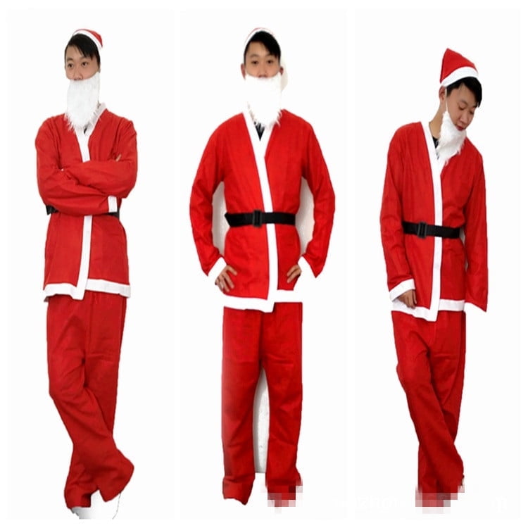 Nicky Bigs Novelties Santa Suit Set with Beard - 5 Piece Adult
