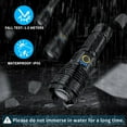 thumbnail image 2 of Tactical Rechargeable Flashlight Torch,1000000 High Lumens Compact Aluminum Body,XHP70.2 5 Modes LED IPX5 Waterproof Handheld LED Flashlights for Camping Biking Hiking Outdoor Home Emergency, 2 of 7