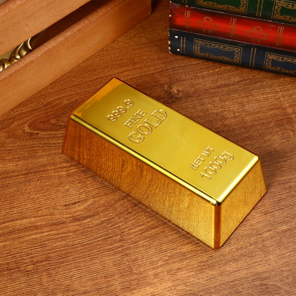 Simulation Gold Plastic Bar Gold Door Stop Performance Golden Bar Door Wedge Stopper