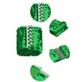 thumbnail image 2 of Cinturón elástico para mujeres INSPIRE CHIC con decoración de lentejuelas, hebillas de metal entrelazadas, color verde y verde, 2 of 6
