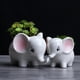 thumbnail image 2 of 2 piezas figura de mesa de elefante de cerámica, 2 of 3