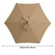 thumbnail image 3 of 6 Huesos Parasol Paraguas Cubierta Impermeable 2m Desmontable para Jardín de Playa al Aire Libre, 3 of 8