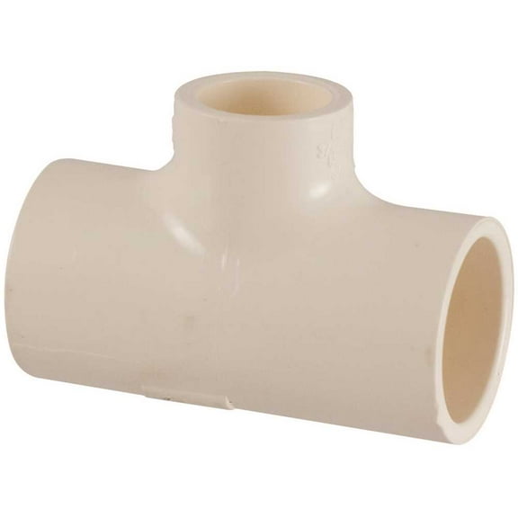 Genova 51477 Solvent Weld Tube Reducing Tee, 1 x 1 x 3/4 in, Slip, CPVC