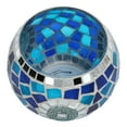 thumbnail image 3 of Portavelas de estilo europeo con tema de océano azul, portavelas de cristal con luz reflejada azul y verde para Decoración, 3 of 12