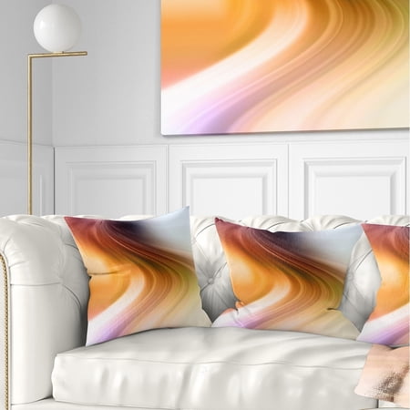 DESIGN ART Designart 'Rays of Speed Green Orange' Abstract Throw Pillow