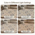 thumbnail image 7 of ODIKA 6'x9' Beige Gray Southwestern Diamond Medallion Washable Area Rug Geometric Aztec Inspired Motifs with Traditional Non-Slip, Chair-Friendly, for Dining Room, Under Table, Office Décor, 7 of 7