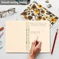 thumbnail image 4 of FORMRS 1-Subject Spiral Notebook 8" x 5" College Ruled 60 Refillable Sheet A5 Hard Cover, Brown Flowers, 4 of 7