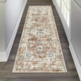 thumbnail image 1 of Findosom 2'x6' Hallway Runner Rug Washable Vintage Kitchen Laundry Runner with Non Slip Backing Farmhouse Entryway Living Room Floor Mat Stain Resistant Runner Carpet Orange, 1 of 6