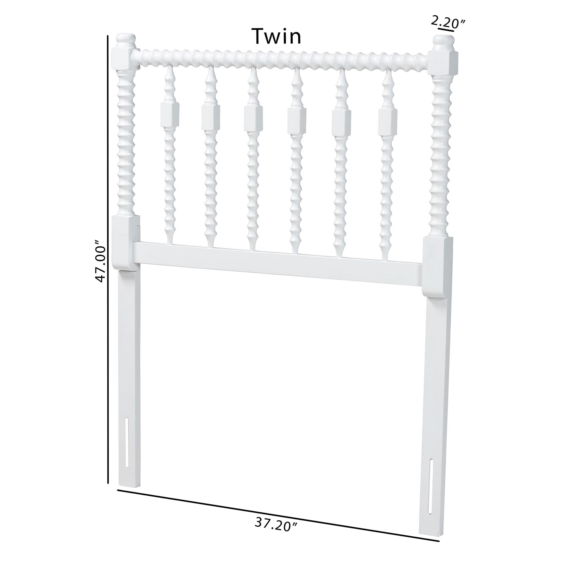 Baxton Studio Juliette Traditional Headboard, Twin, White