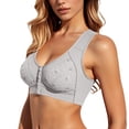 thumbnail image 2 of Bras for Women Fashion No Underwire Upgrade Wireless Seamless Push Up Comfortable Bralettes Grey, Size 42, 2 of 5
