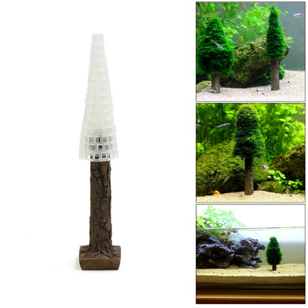 1Pcs Plastic Moss Christmas Tree Trunk Aquascape Ornament for Aquarium Fish (Best Moss For Aquarium Tree)
