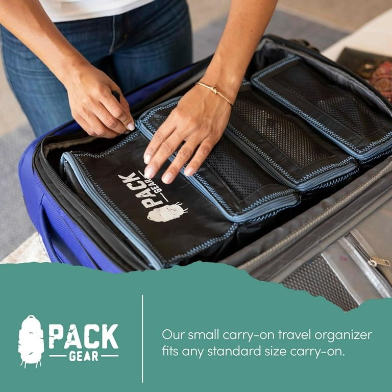 Pack Gear Hanging Suitcase Organizer, Travel Essential Foldable Packing  Cubes, Pack Large or Carry On Luggage, Shelf Clothing Organizer for Closet  (Green) Green Small (Carry-On) - Walmart.com
