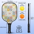 thumbnail image 4 of Pickleball Paddles Set,Pioneer Flower Floral Print Pattern Fiberglass Surface Pickleball Racket Set with 2 Indoor Outdoor Pickleball Balls and Pickleball Bag,Pickle-ball Equipment, 4 of 6