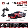 thumbnail image 2 of Labymos 1/14 Scale High-Speed 35km/h RC Drift Car with 2.4GHz Remote, Built-in Gyroscope, 7.4V Battery, Red (Single Battery Version), 2 of 6