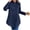 Navy, variant on Fall Fashion Must Haves Womens Trendy Long Sleeve Solid Color Hooded Sweatshirt Tops Pullover Tunic with Kangaroo Pocket Women Fall Clothes