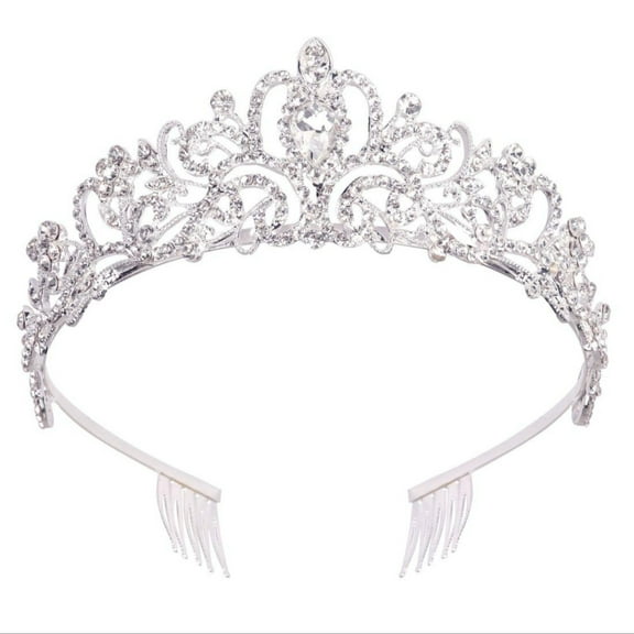Crystal Tiara Crowns for Women for Wedding Prom Birthday Party 5.12×1.8in