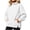 White-women zip up hoodie, variant on AnuYalue Mock Turtleneck Sweatshirts for Women Oversized Long Sleeve Pullover Loose Fit Side Slit Tops With Pockets