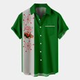 thumbnail image 4 of Mens Christmas Santa Gift 3D Digital Printing Button Lapel Short Sleeve Shirt T Shirt Top Blouse, 4 of 4