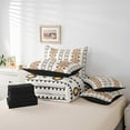 thumbnail image 4 of Erosebridal Bohomian Aztec Bedding Sets King Size, Vintage Tribal Comforter Sets with Sheets, Square Geometry Decor, Reversible 7pcs, 4 of 5