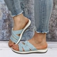 thumbnail image 4 of Mostsola Womens Orthotic Slides Athletic Yoga Mat Sandals Slip on Cushion Slippers with Arch Support, 4 of 9