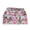 thumbnail image 2 of Traditional Floral Botanical Cotton Sheet Set, Queen, Cream - Blue Nile Mills, 2 of 9