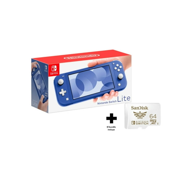 Consola Nintendo Switch Lite 64GB Azul + Microsd Sandisk 64GB Nintendo Switch